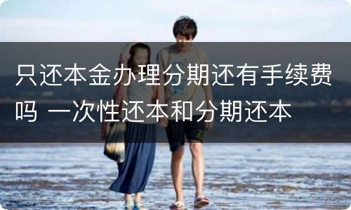 只还本金办理分期还有手续费吗 一次性还本和分期还本