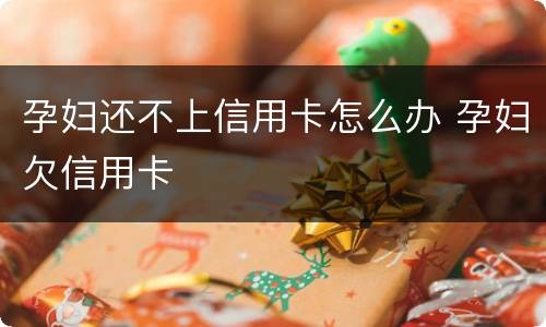 孕妇还不上信用卡怎么办 孕妇欠信用卡