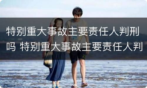 特别重大事故主要责任人判刑吗 特别重大事故主要责任人判刑吗