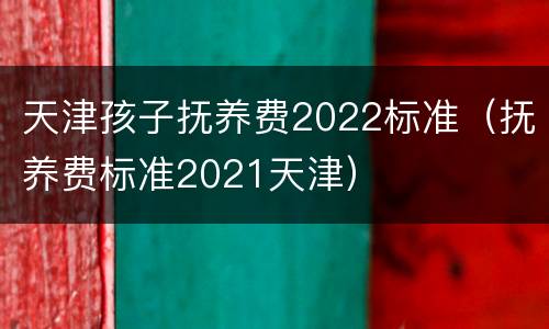 天津孩子抚养费2022标准（抚养费标准2021天津）