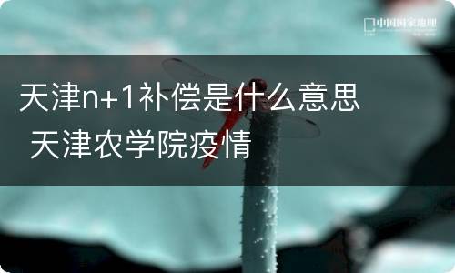 天津n+1补偿是什么意思 天津农学院疫情