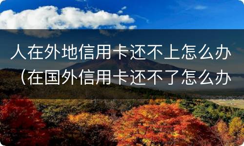 人在外地信用卡还不上怎么办（在国外信用卡还不了怎么办）