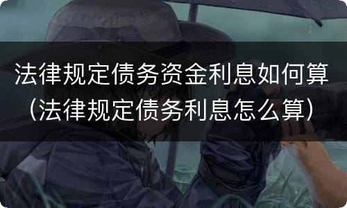 法律规定债务资金利息如何算（法律规定债务利息怎么算）