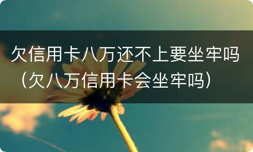 欠信用卡八万还不上要坐牢吗（欠八万信用卡会坐牢吗）