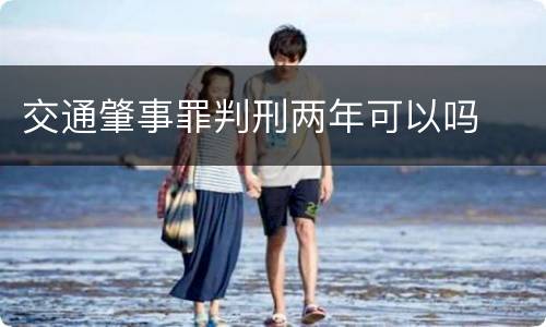 交通肇事罪判刑两年可以吗