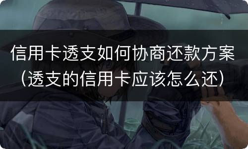 信用卡透支如何协商还款方案（透支的信用卡应该怎么还）