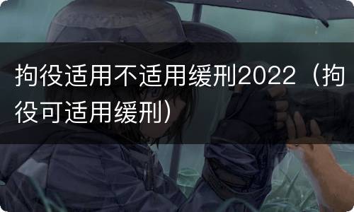 拘役适用不适用缓刑2022（拘役可适用缓刑）