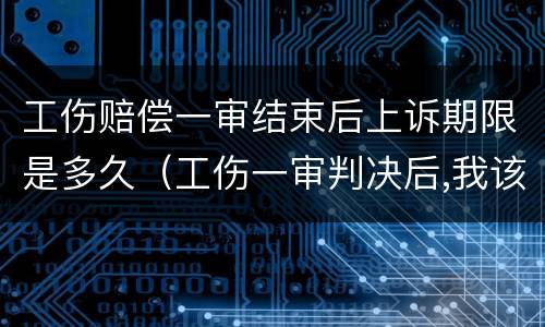 工伤赔偿一审结束后上诉期限是多久（工伤一审判决后,我该怎么办）