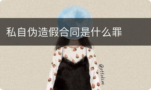 私自伪造假合同是什么罪