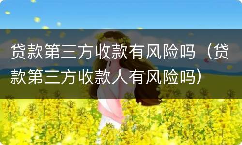 贷款第三方收款有风险吗（贷款第三方收款人有风险吗）