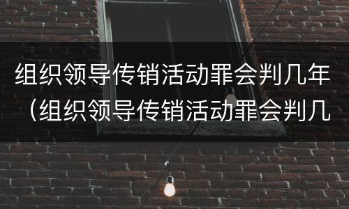 组织领导传销活动罪会判几年（组织领导传销活动罪会判几年徒刑）