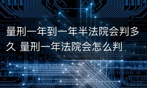 量刑一年到一年半法院会判多久 量刑一年法院会怎么判