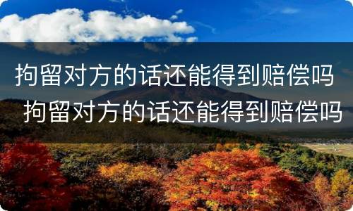 拘留对方的话还能得到赔偿吗 拘留对方的话还能得到赔偿吗