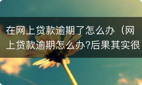 在网上贷款逾期了怎么办（网上贷款逾期怎么办?后果其实很严重）
