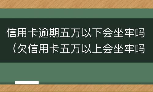 信用卡逾期五万以下会坐牢吗（欠信用卡五万以上会坐牢吗）