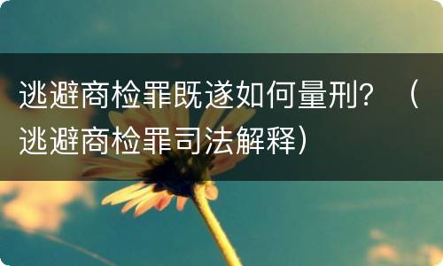 逃避商检罪既遂如何量刑？（逃避商检罪司法解释）