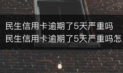 民生信用卡逾期了5天严重吗 民生信用卡逾期了5天严重吗怎么办