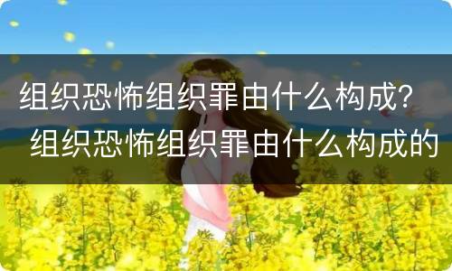 组织恐怖组织罪由什么构成？ 组织恐怖组织罪由什么构成的