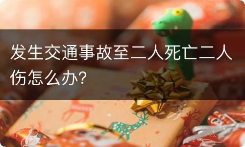 发生交通事故至二人死亡二人伤怎么办？