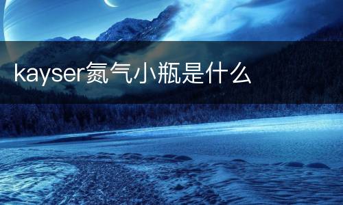 kayser氮气小瓶是什么