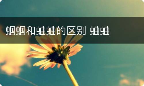 蝈蝈和蛐蛐的区别 蛐蛐