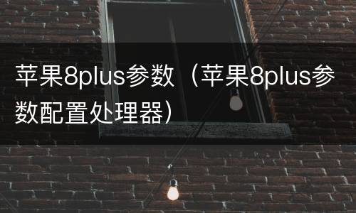 苹果8plus参数（苹果8plus参数配置处理器）