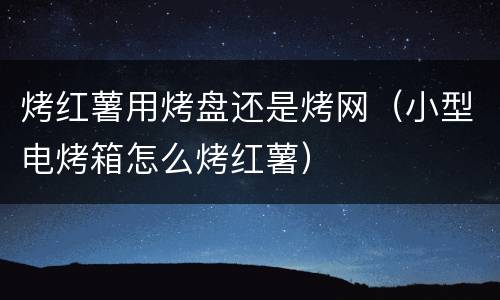 烤红薯用烤盘还是烤网（小型电烤箱怎么烤红薯）