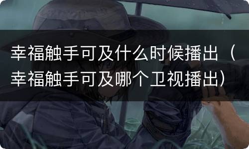 幸福触手可及什么时候播出（幸福触手可及哪个卫视播出）