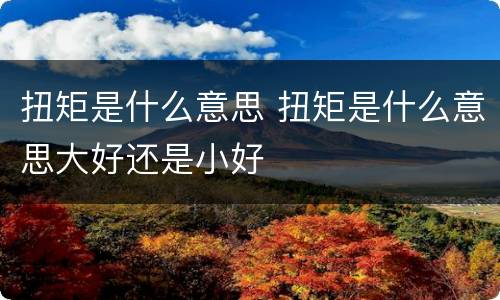 扭矩是什么意思 扭矩是什么意思大好还是小好