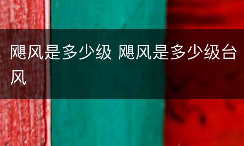 飓风是多少级 飓风是多少级台风