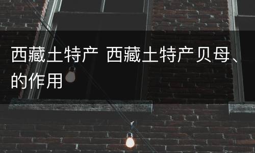 西藏土特产 西藏土特产贝母、的作用