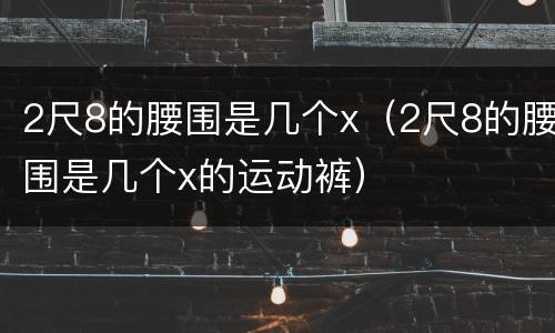 2尺8的腰围是几个x（2尺8的腰围是几个x的运动裤）