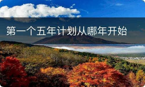 第一个五年计划从哪年开始