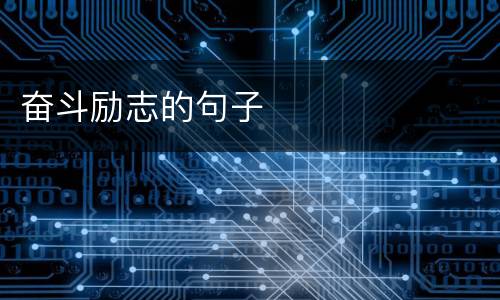 奋斗励志的句子