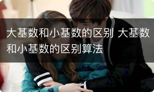 大基数和小基数的区别 大基数和小基数的区别算法