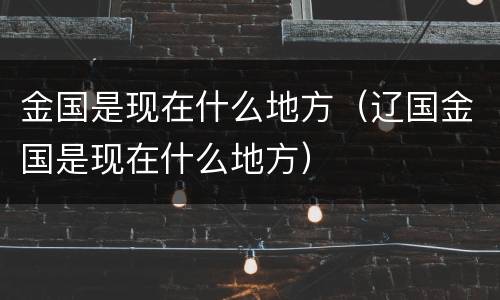 金国是现在什么地方（辽国金国是现在什么地方）