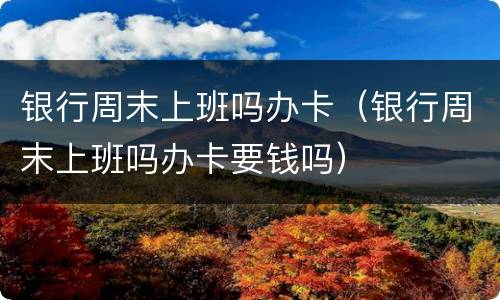 银行周末上班吗办卡（银行周末上班吗办卡要钱吗）