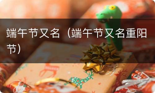 端午节又名（端午节又名重阳节）