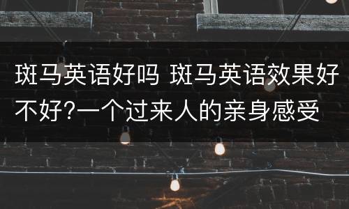 斑马英语好吗 斑马英语效果好不好?一个过来人的亲身感受