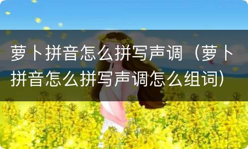 萝卜拼音怎么拼写声调（萝卜拼音怎么拼写声调怎么组词）