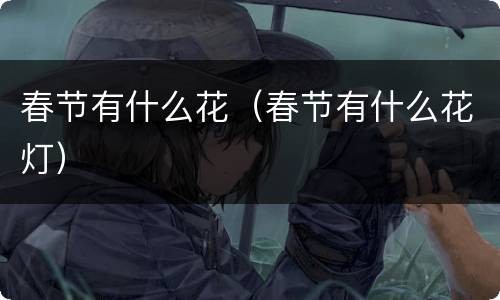 春节有什么花（春节有什么花灯）