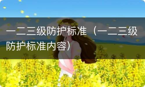 一二三级防护标准（一二三级防护标准内容）