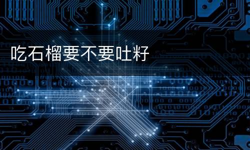 吃石榴要不要吐籽