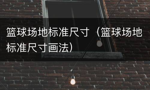 篮球场地标准尺寸（篮球场地标准尺寸画法）