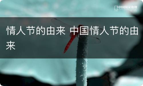 情人节的由来 中国情人节的由来