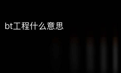 bt工程什么意思