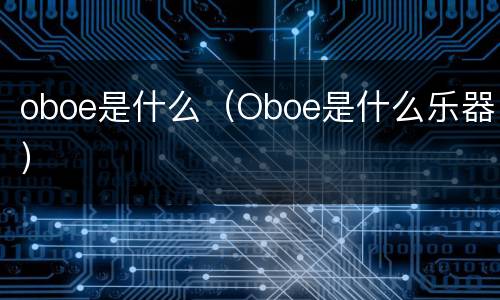 oboe是什么（Oboe是什么乐器）