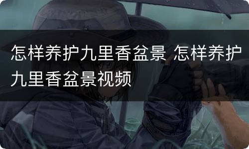 怎样养护九里香盆景 怎样养护九里香盆景视频