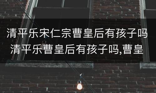 清平乐宋仁宗曹皇后有孩子吗 清平乐曹皇后有孩子吗,曹皇后和宋仁宗同房了吗?