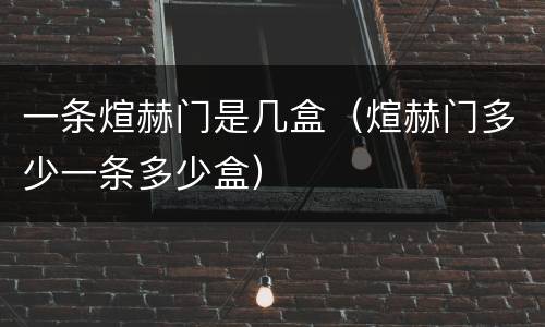 一条煊赫门是几盒（煊赫门多少一条多少盒）